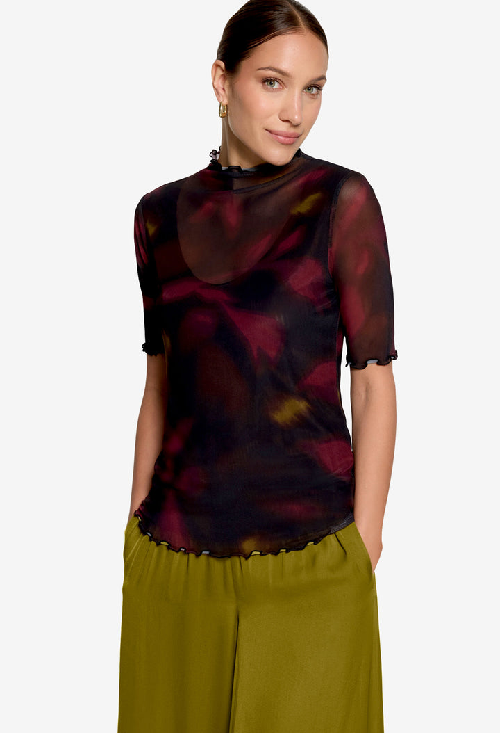 Floral Mesh Top