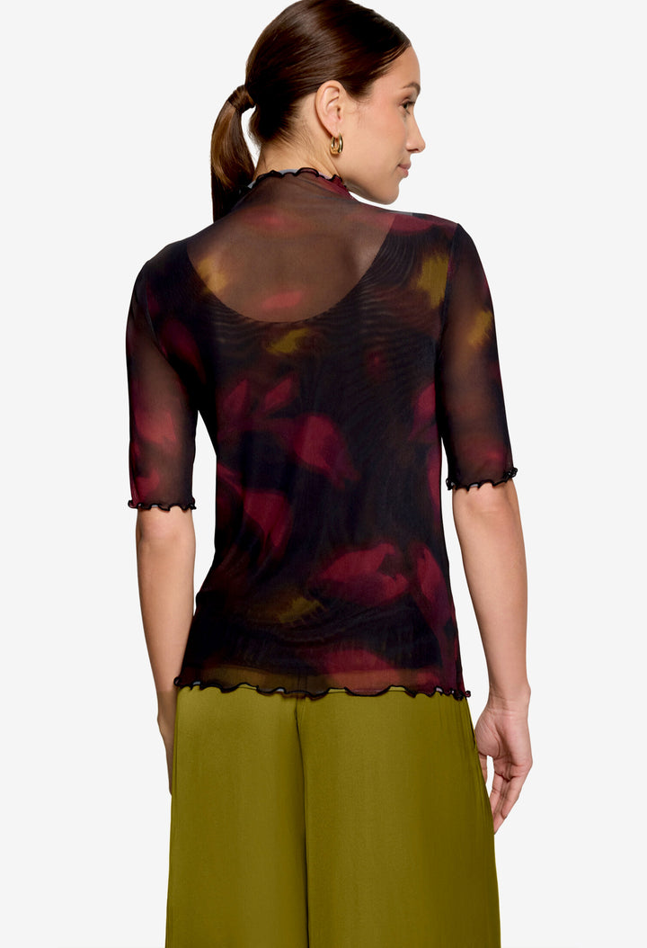 Floral Mesh Top