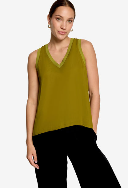 Satin Look Sleeveless Top