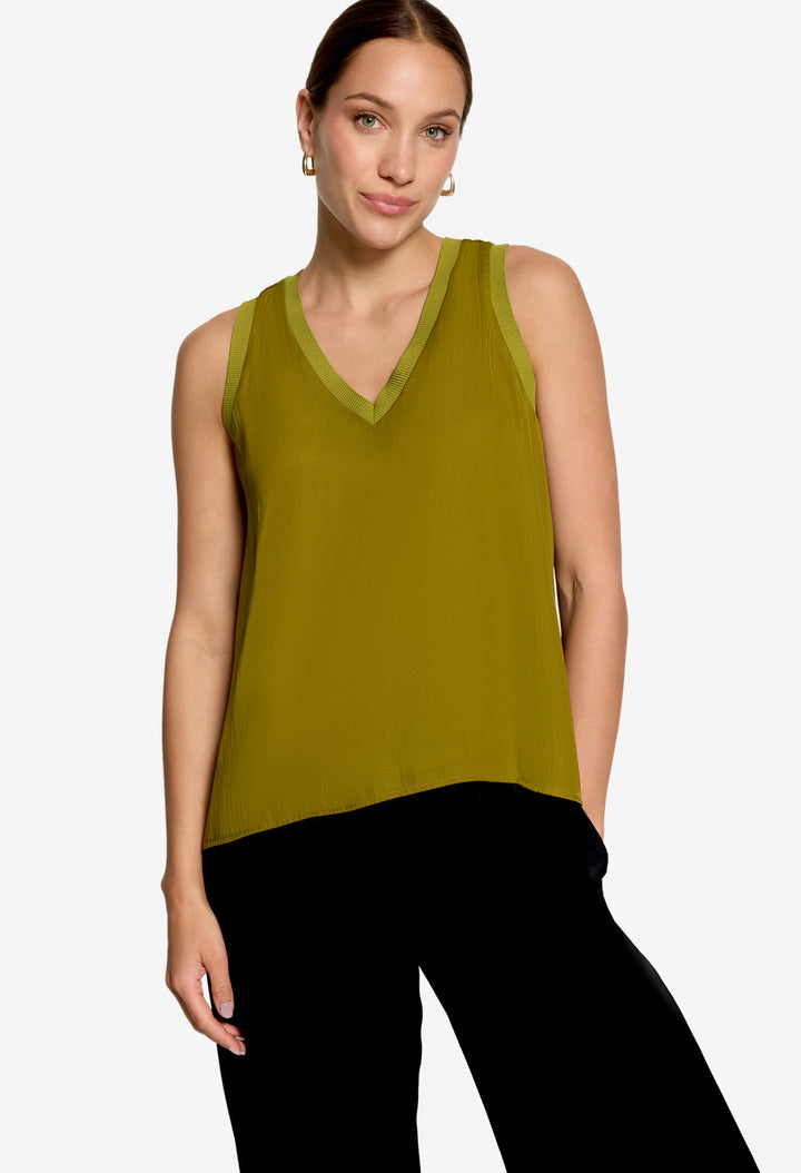 Satin Look Sleeveless Top