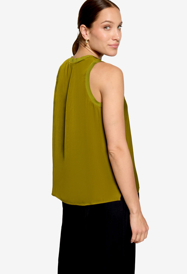 Satin Look Sleeveless Top