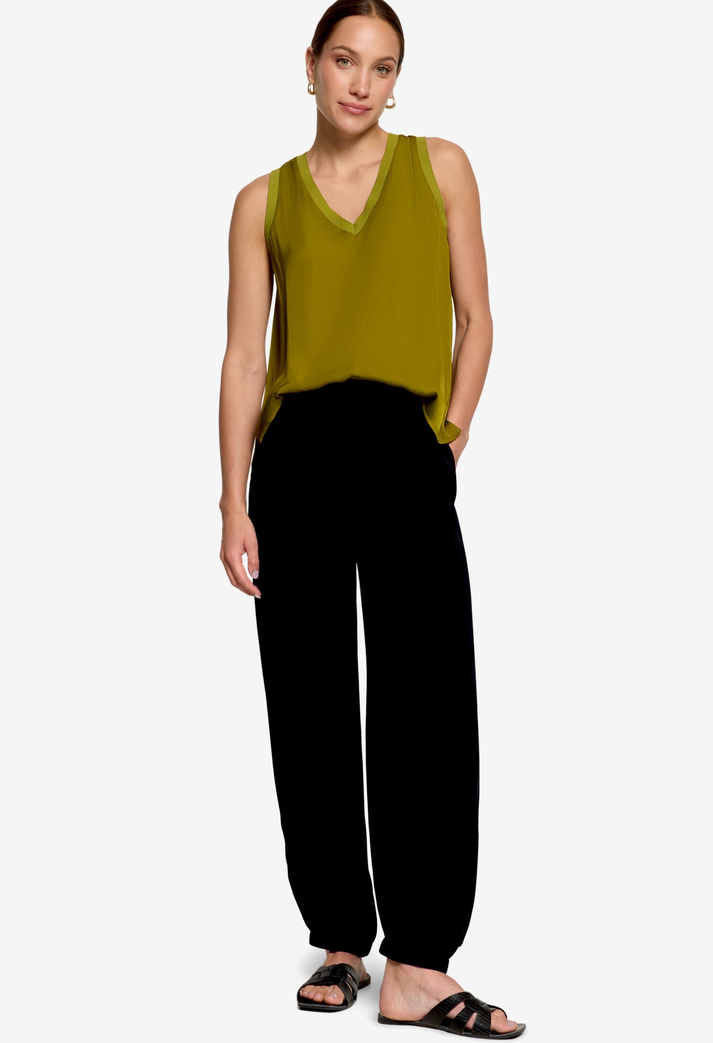 Satin Look Sleeveless Top