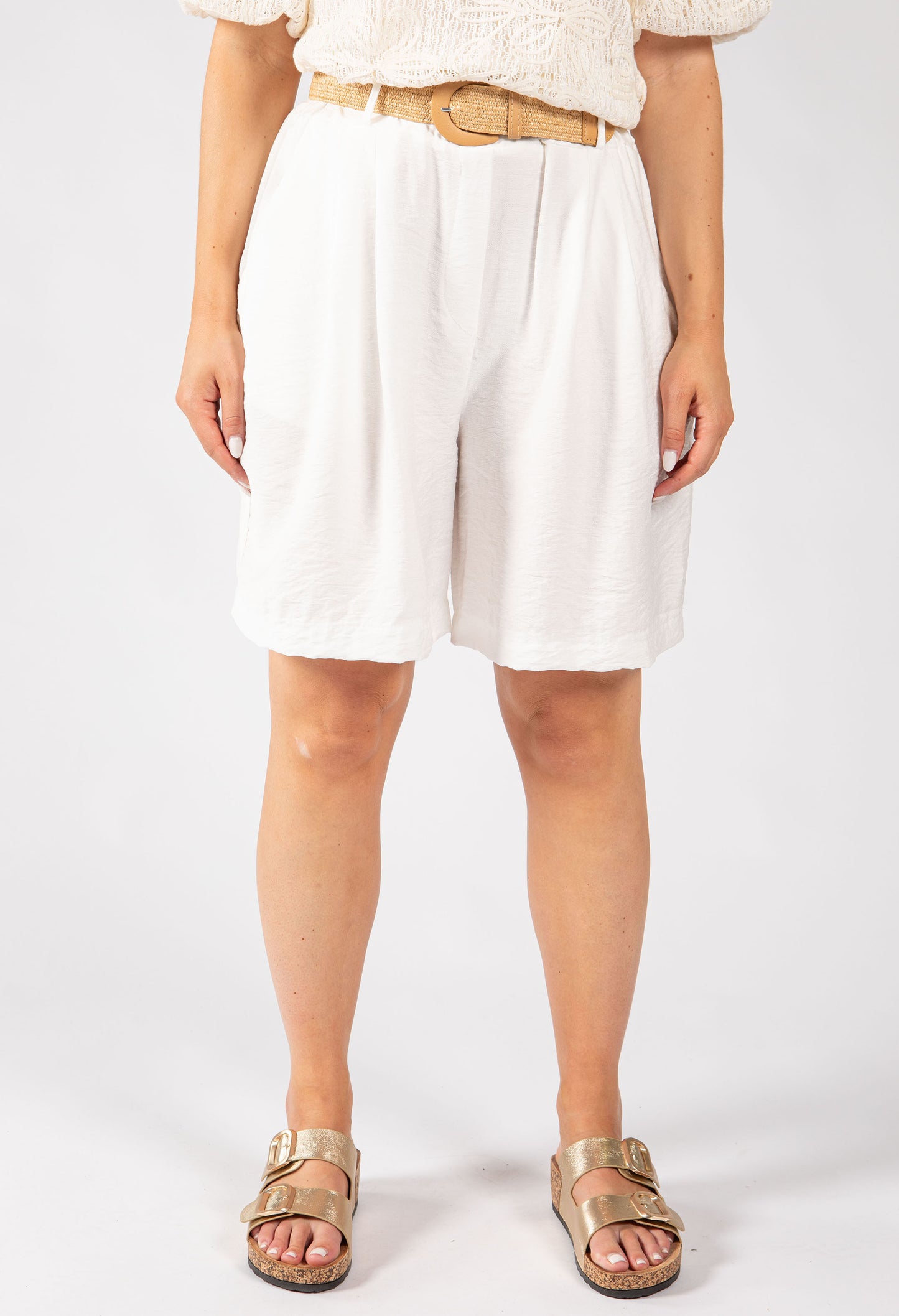 Linen Look Bermuda Shorts