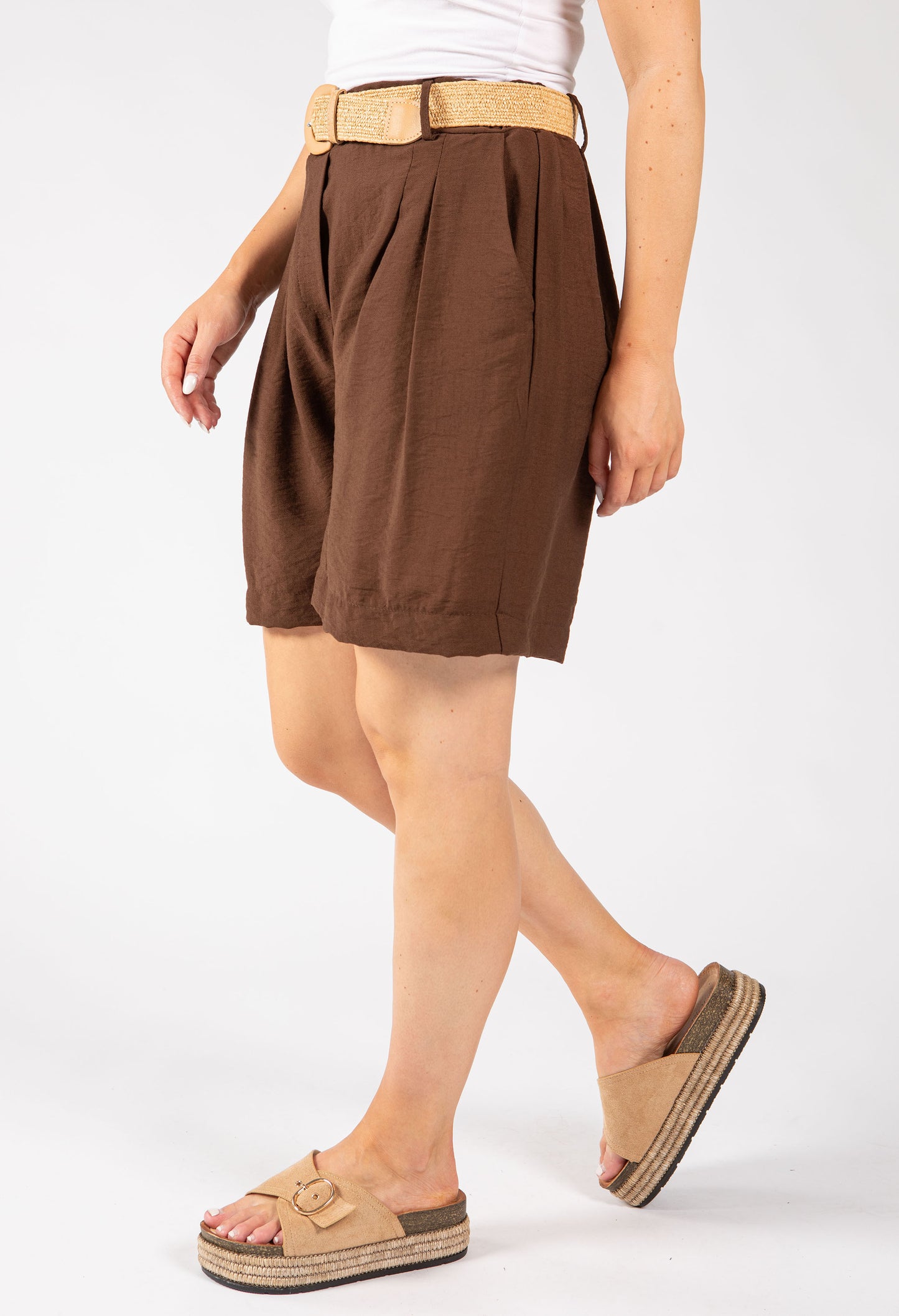 Linen Look Bermuda Shorts