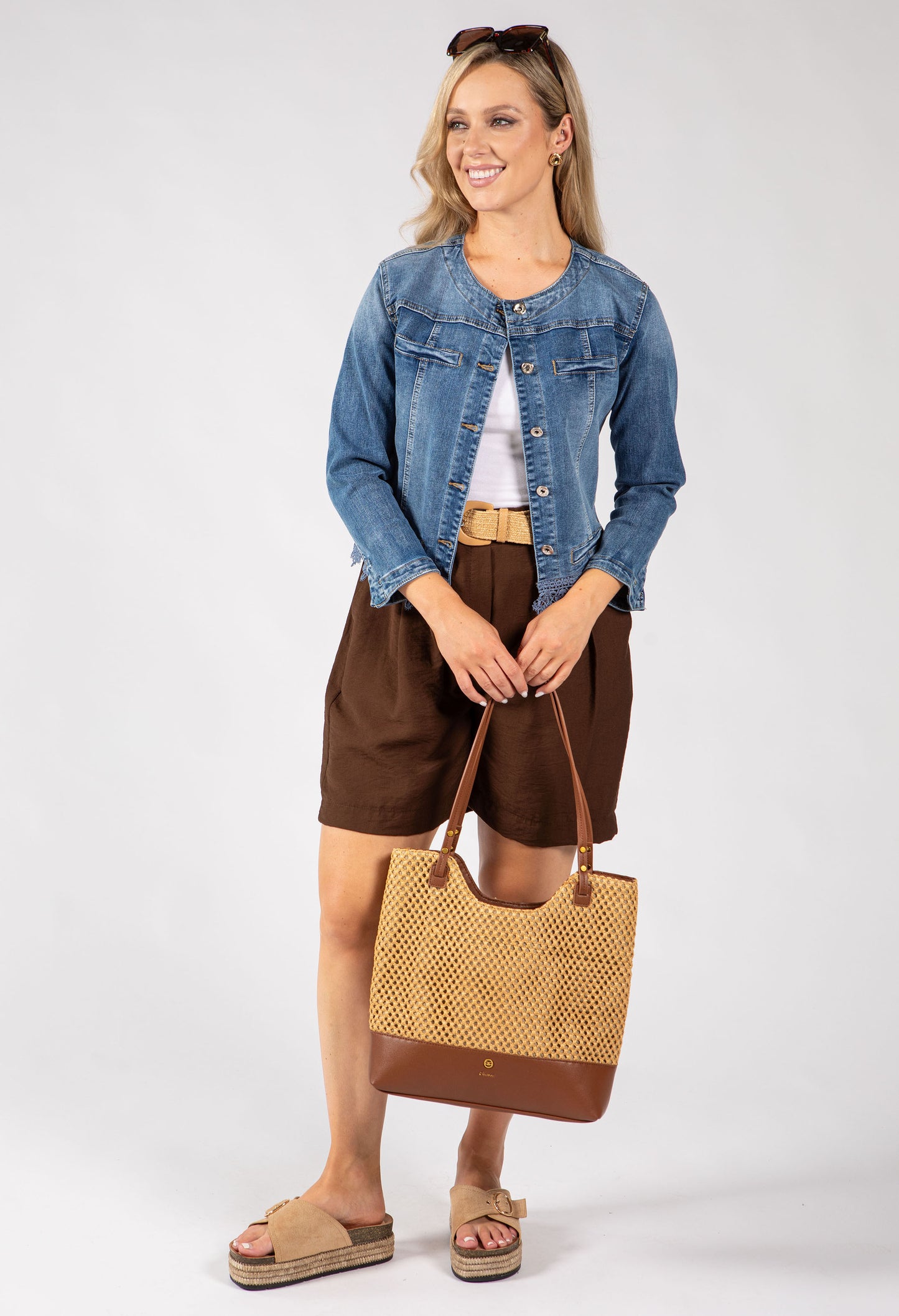 Linen Look Bermuda Shorts