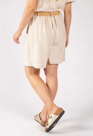 Linen Look Bermuda Shorts