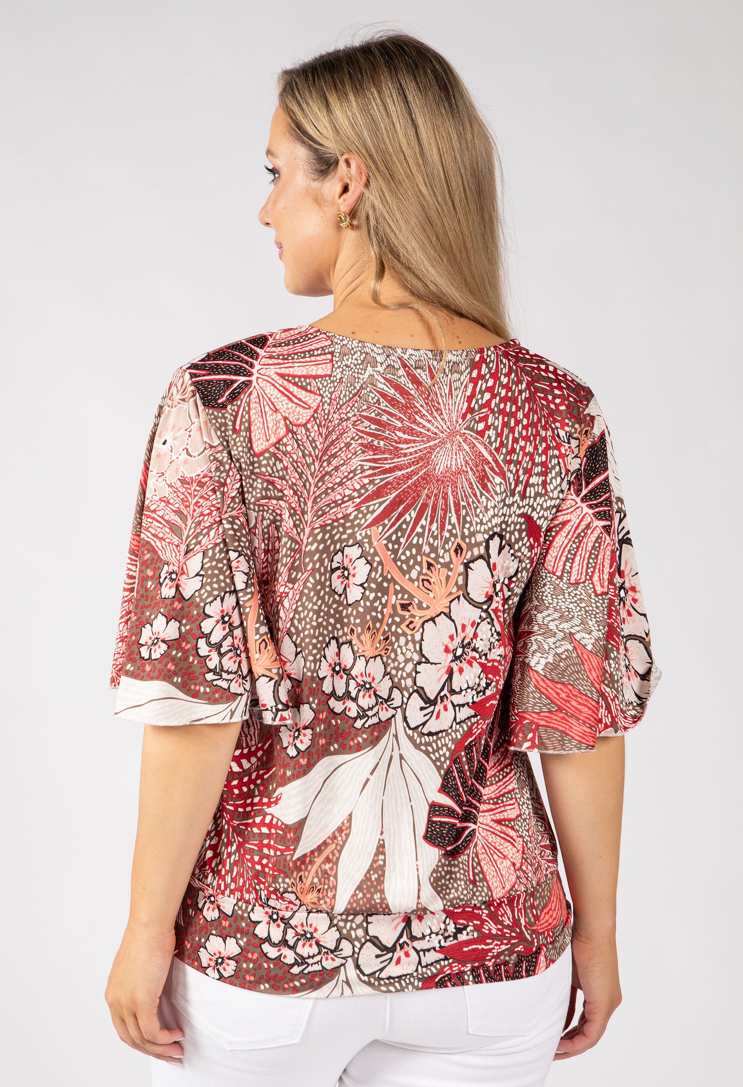 Romane Palm Print Top