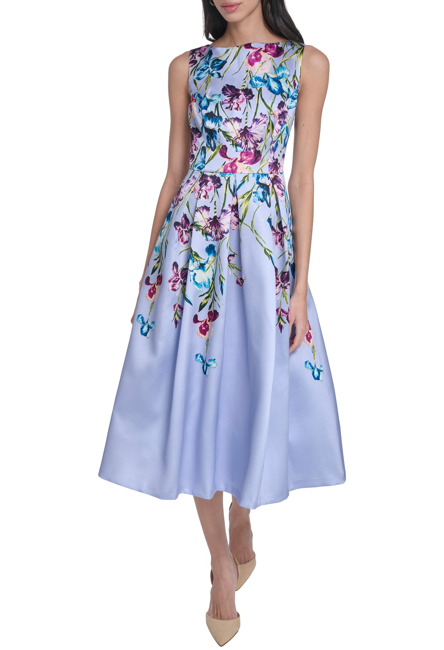 Floral Sleeveless Midi Dress
