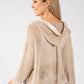 Open Front Mesh Hoodie