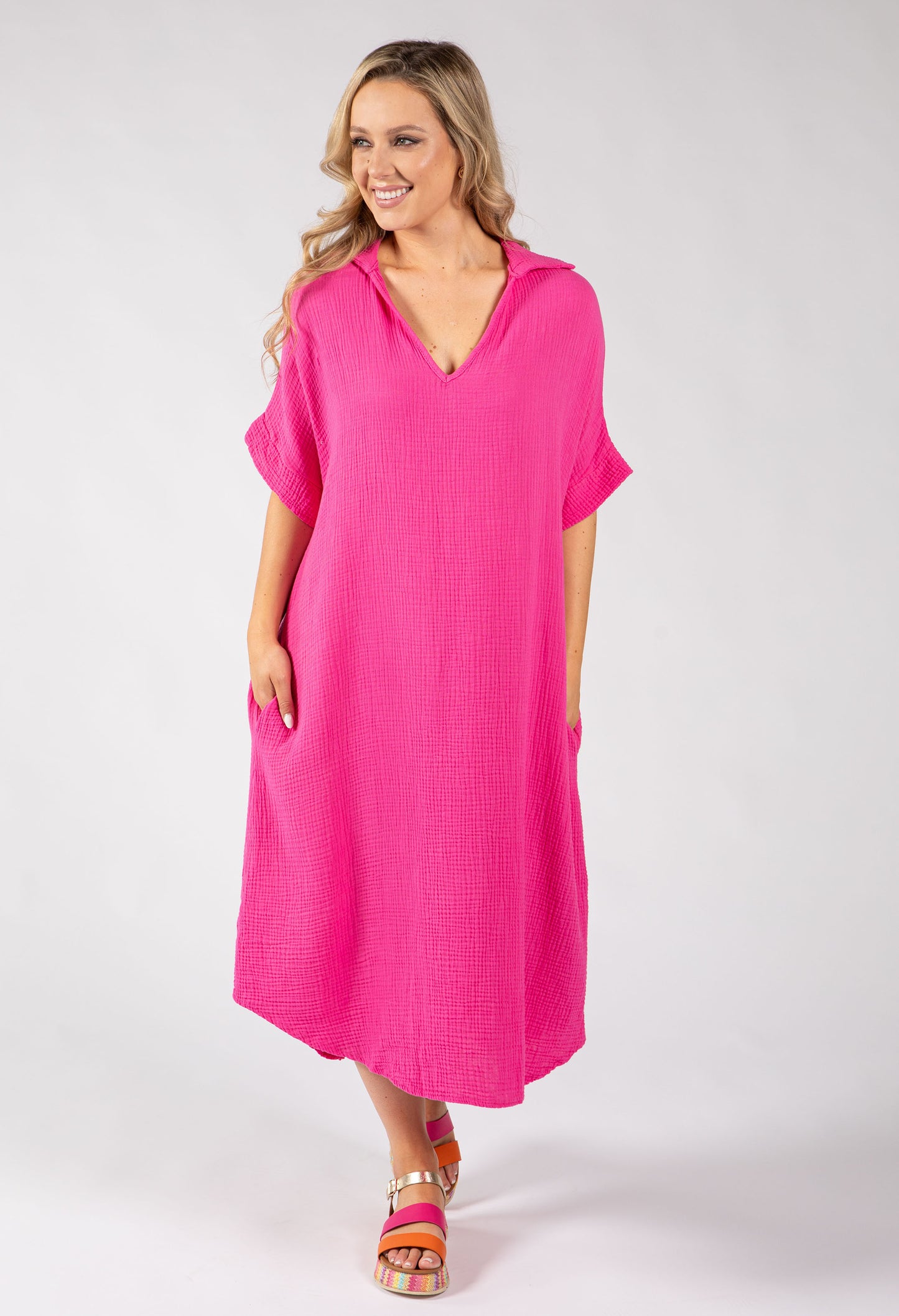 Linen Look Summer Dress