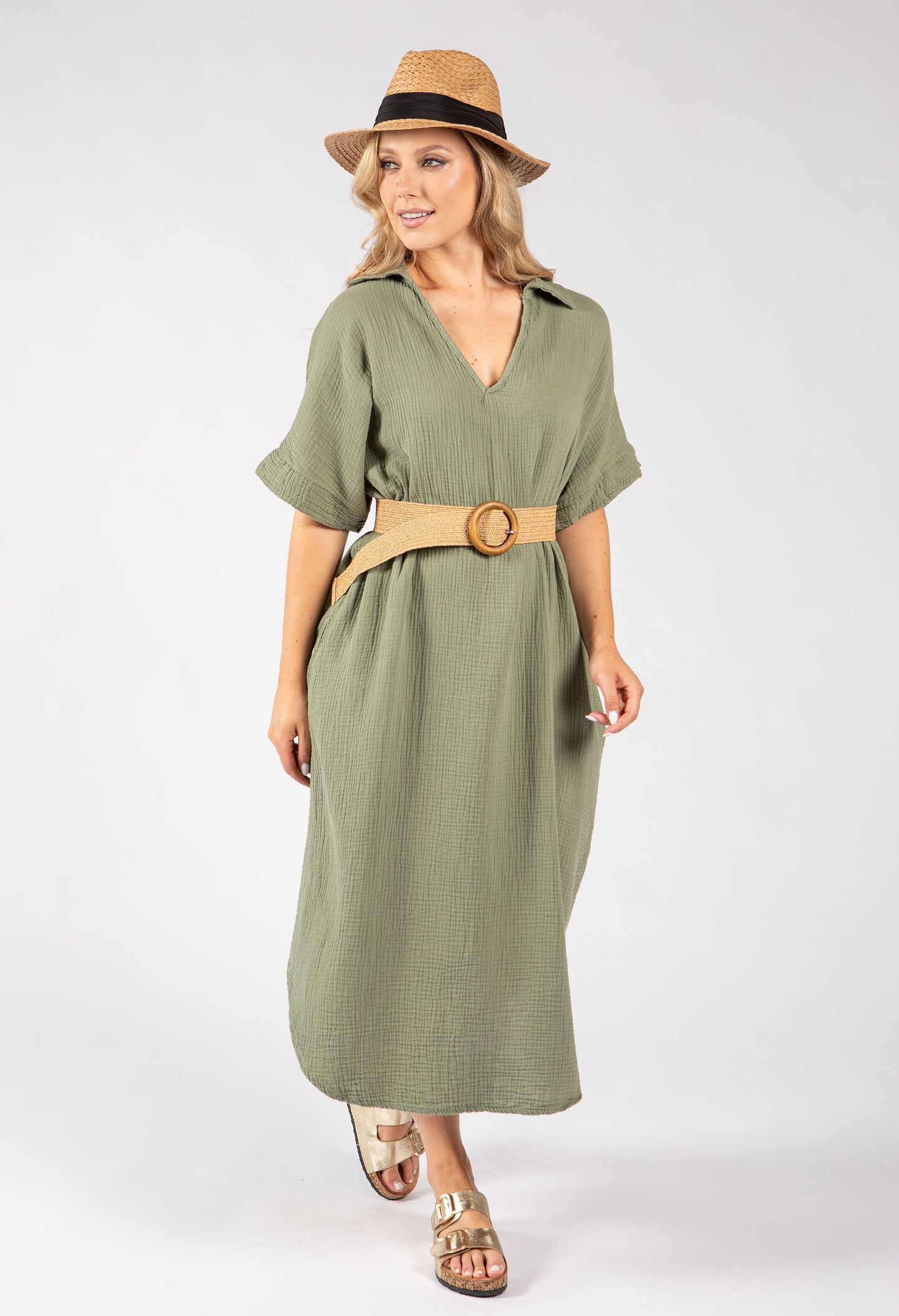 Linen Look Summer Dress