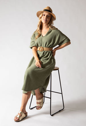 Linen Look Summer Dress