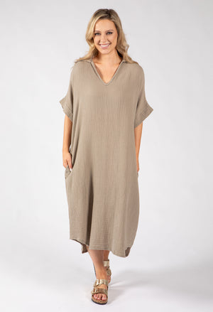 Linen Look Summer Dress