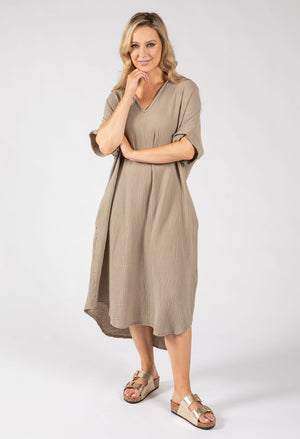 Linen Look Summer Dress