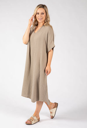 Linen Look Summer Dress