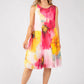 Plisse Pleated Floral Short Dress