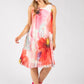 Plisse Pleated Floral Short Dress