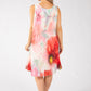 Plisse Pleated Floral Short Dress