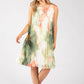 Plisse Pleated Floral Short Dress