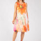 Plisse Pleated Floral Short Dress