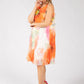 Plisse Pleated Floral Short Dress