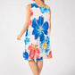 Plisse Pleated Floral Short Dress