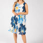 Plisse Pleated Floral Short Dress