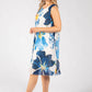 Plisse Pleated Floral Short Dress