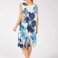 Plisse Pleated Floral Short Dress