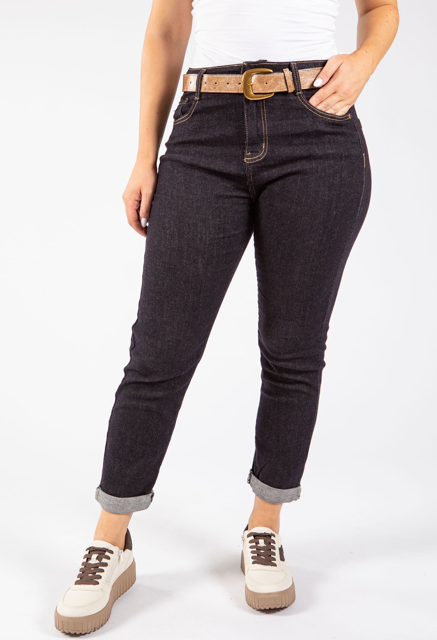 Belted Mom Jeans
