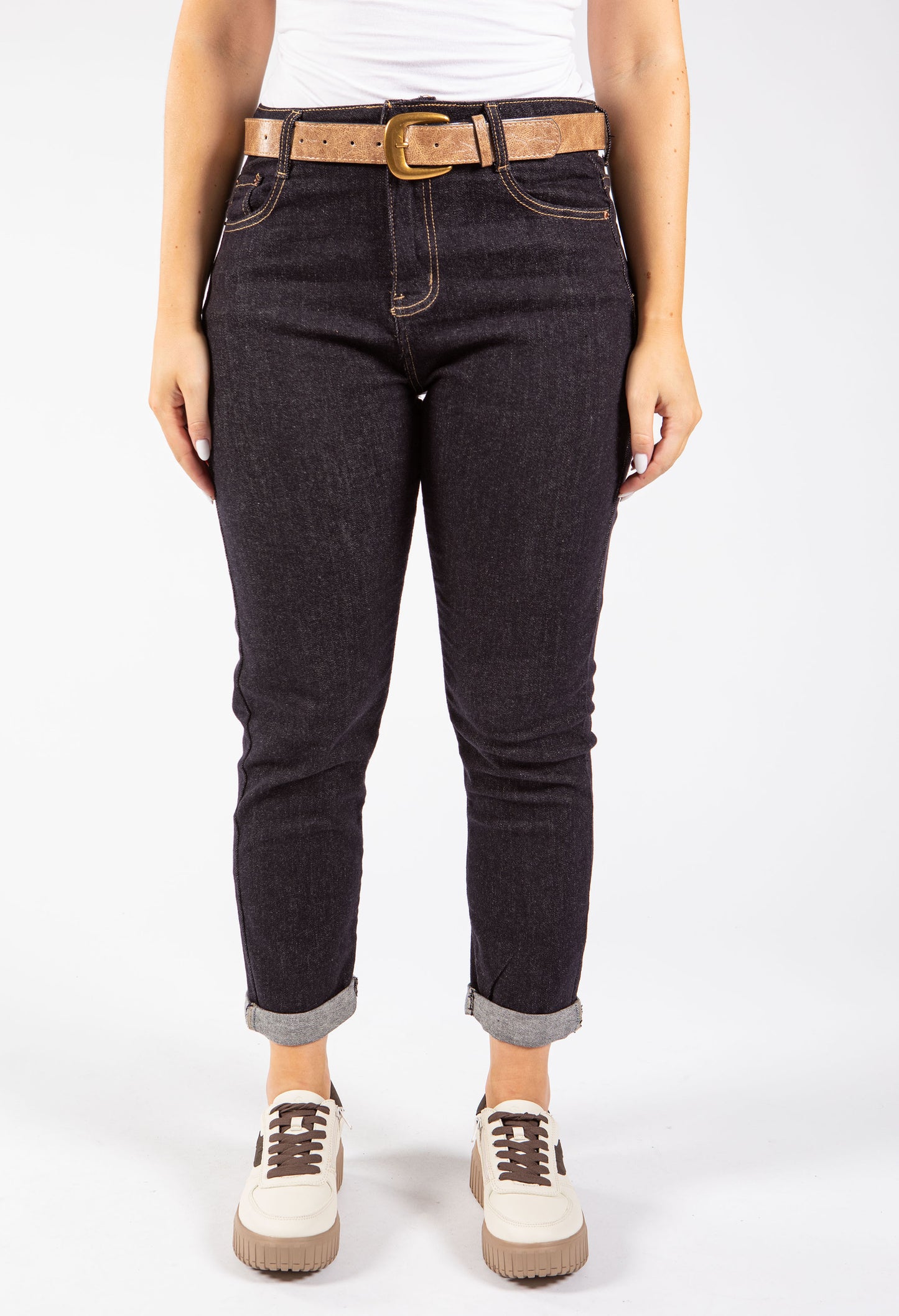 Belted Mom Jeans