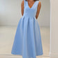 Bethany V-Neck Skater Midi Dress
