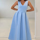 Bethany V-Neck Skater Midi Dress