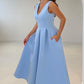 Bethany V-Neck Skater Midi Dress