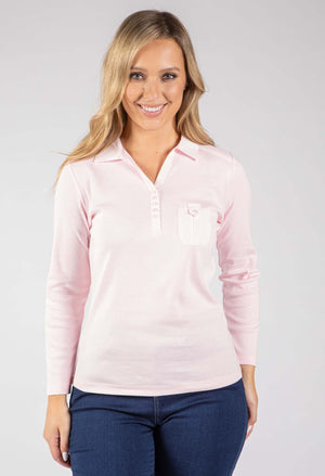 3/4 Sleeve Polo Top