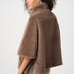 Short Chevron Faux Fur Cape