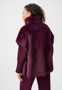 Faux Fur Funnel-neck Boxy Vest