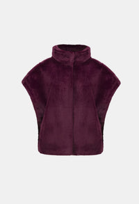 Faux Fur Funnel-neck Boxy Vest