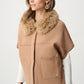 Short Cape With Fur Collar