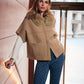 Short Cape With Fur Collar