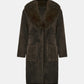 Open-front Fur Collar Coat