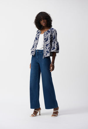 wide leg dark denim jeans