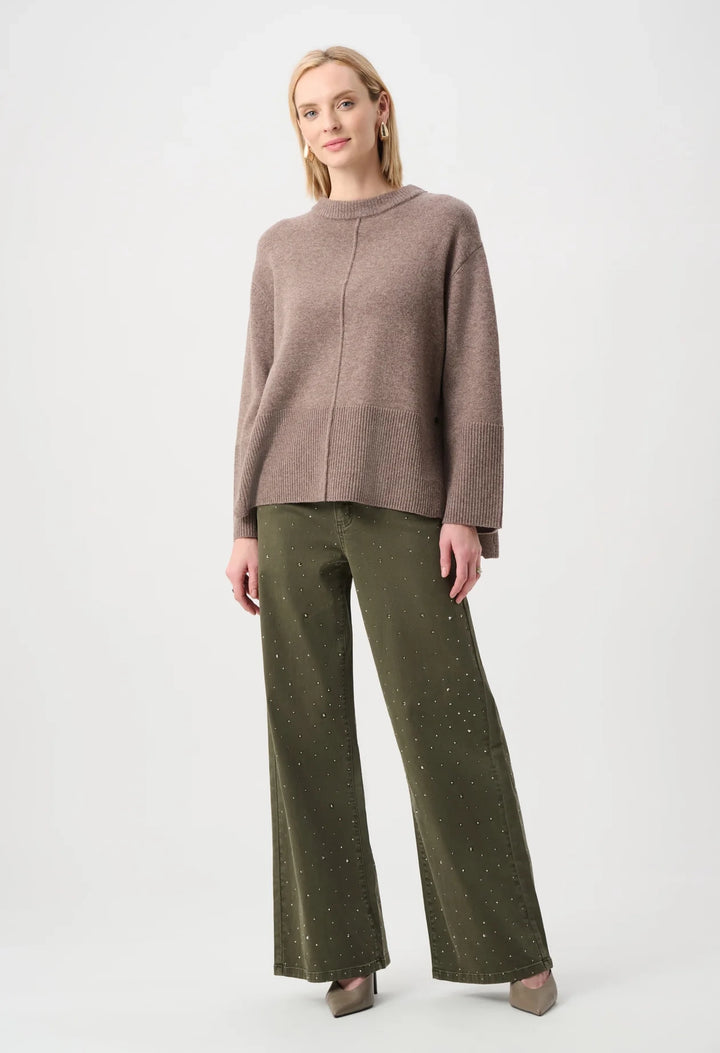 Featherweave Denim Wide Leg Jeans