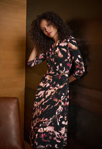 Knee-length Wrap Dress