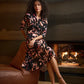 Knee-length Wrap Dress