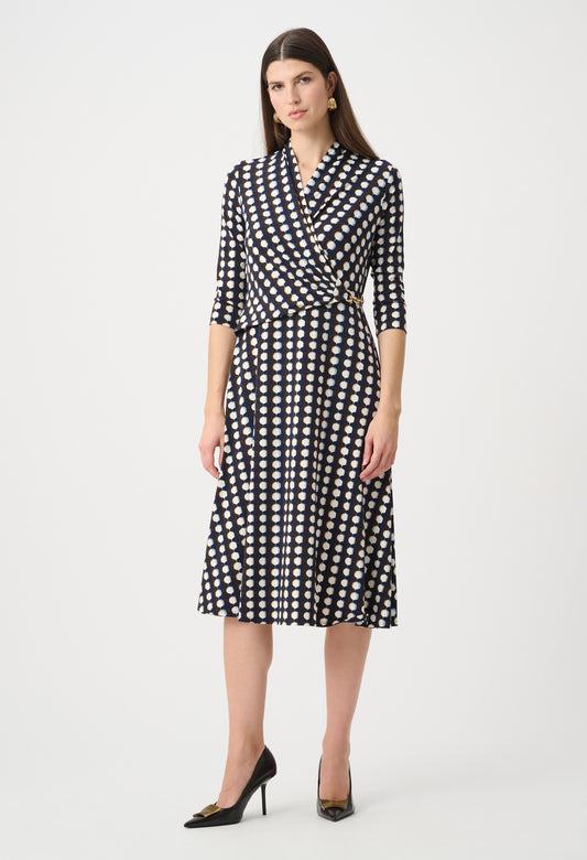 Knee-length Wrap Dress