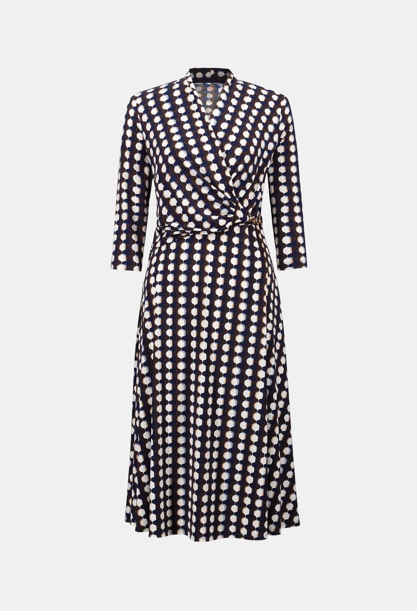 Knee-length Wrap Dress