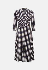 Knee-length Wrap Dress