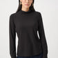 Jersey Fitted Mock-Neck Top
