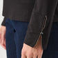 Jersey Fitted Mock-Neck Top